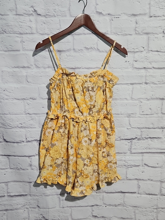 Forever 21 Pants - Forever 21 Yellow Floral Romper